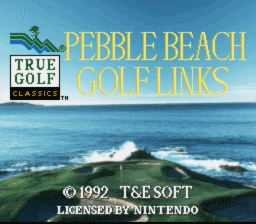 True Golf Classics: Pebble Beach Golf Links SNES Screenshot Screenshot 1