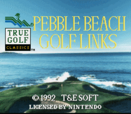 True Golf Classics: Pebble Beach Golf Links SNES Screenshot 1
