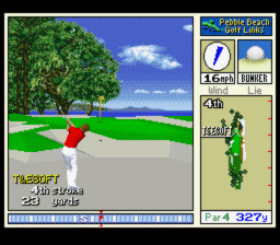 True Golf Classics: Pebble Beach Golf Links SNES Screenshot 2