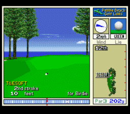 True Golf Classics: Pebble Beach Golf Links SNES Screenshot 3
