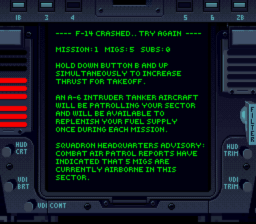 Turn and Burn: No-Fly Zone SNES Screenshot Screenshot 4