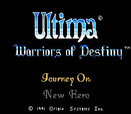Ultima 5: Warriors of Destiny NES Screenshot 1