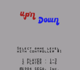Up 'n Down Colecovision Screenshot Screenshot 1
