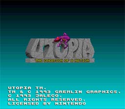 Utopia: The Creation of a Nation SNES Screenshot 1