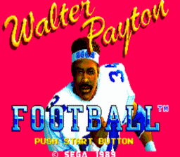 Walter Payton Football Master System Screenshot 1