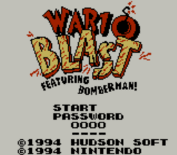 Wario Blast Featuring Bomberman Gameboy Screenshot Screenshot 1