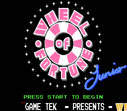 Wheel of Fortune Jr. Edition NES Screenshot 1