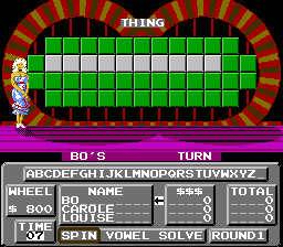 Wheel of Fortune Jr. Edition NES Screenshot 2