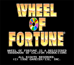 Wheel of Fortune Super Nintendo Screenshot 1