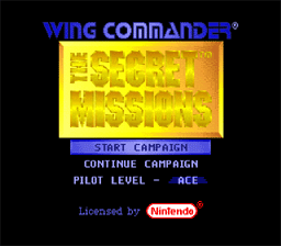 Wing Commander 2: The Secret Missions SNES Screenshot Screenshot 1