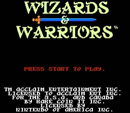 Wizards & Warriors screen shot 1 1