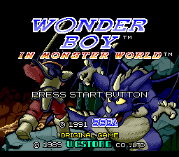 Wonder Boy in Monster World Sega Genesis Screenshot 1