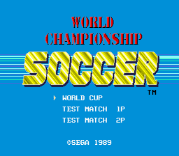 World Championship Soccer Genesis Screenshot Screenshot 1