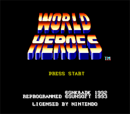 World Heroes SNES Screenshot Screenshot 1
