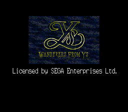 Y's 3: Wanderers From Y's Sega Genesis Screenshot 1