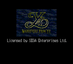 Y's 3: Wanderers From Y's Genesis Screenshot Screenshot 1