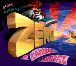 Zero the Kamikaze Squirrel Genesis Screenshot 1